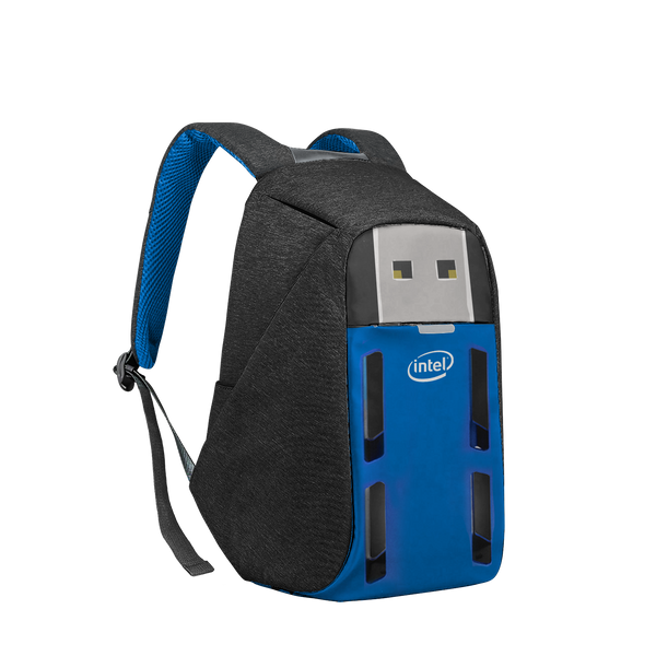 Custom Printed Promotional Backpack with Zipper Front Pocket