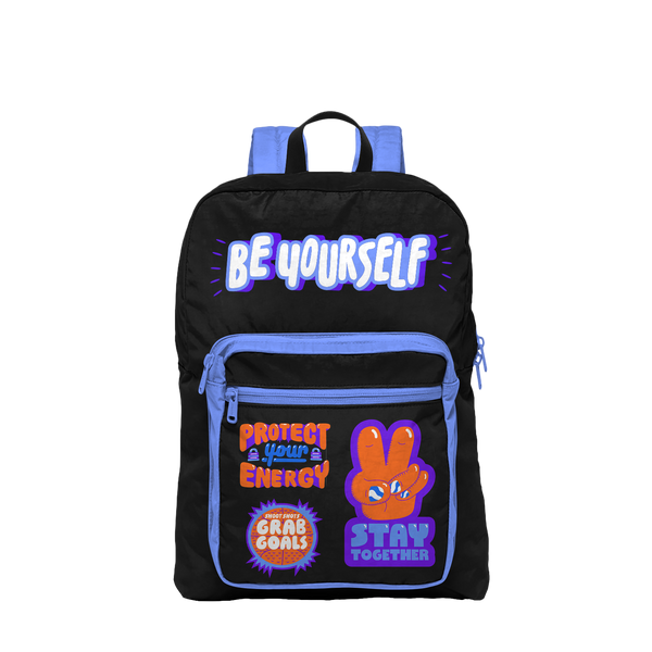 Custom Printed Promotional Backpack with Dual Front Zipper Pockets