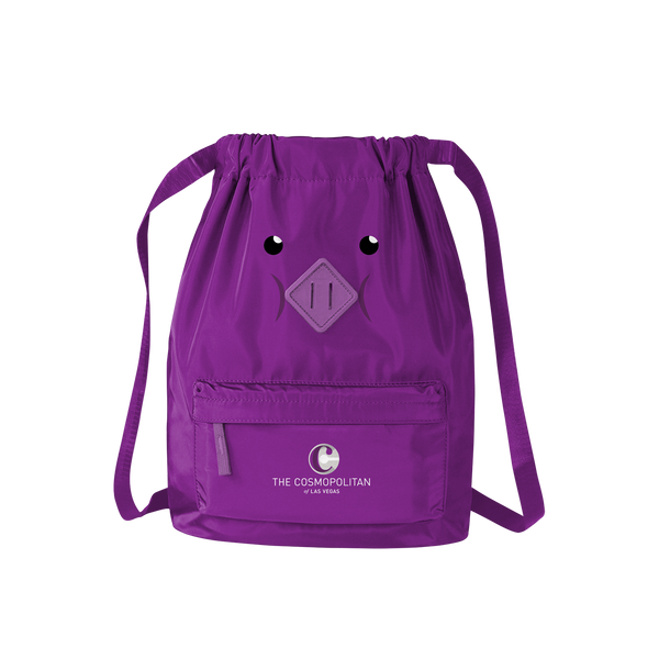Custom Drawstring Backpack with Front Zipper Pocket