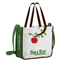 Custom PP Woven Laminated Tote Bag With Shoulder Strap