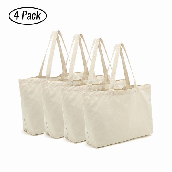 4 Pack DIY Cotton Bags